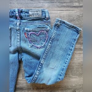 Levi's Heart Embroidered 4t Skinny Jeans